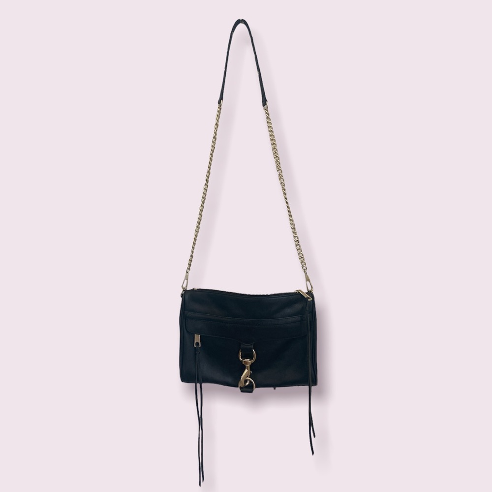 REBECCA MINKOFF Mac Clutch Black Leather Purse - Like new condition
